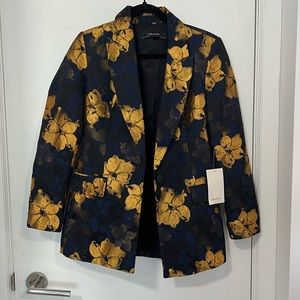 Zara basic patterned blazer. NEW W TAGS. Size S